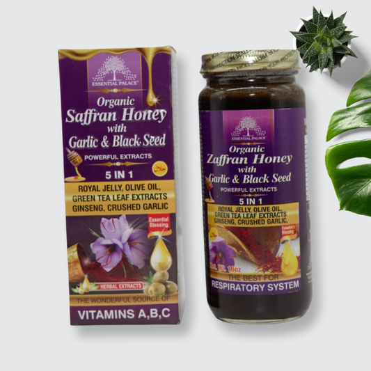 Organic Saffran Honey with Garlic & Black Seed