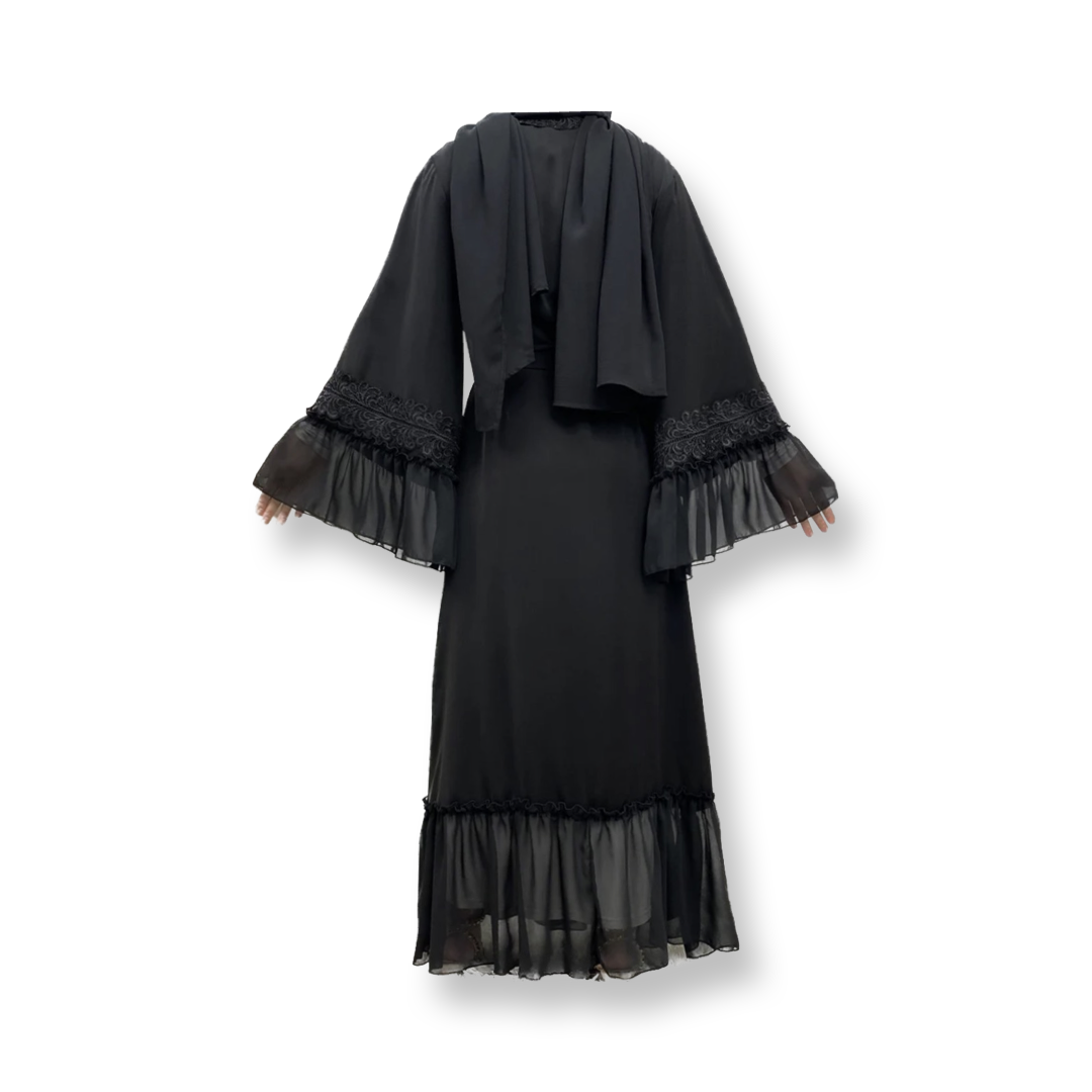 Floral Lace Abaya