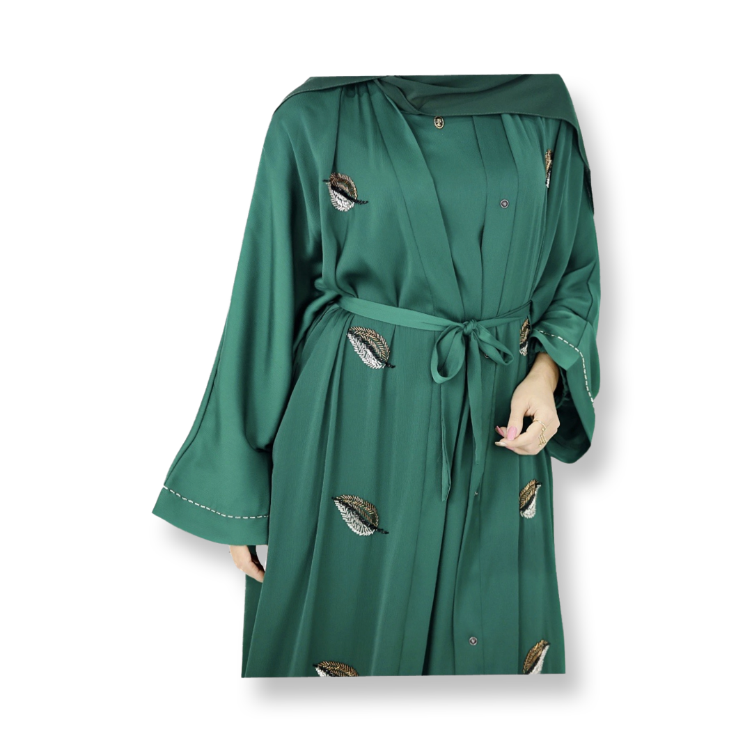 GREEN OPEN ABAYA