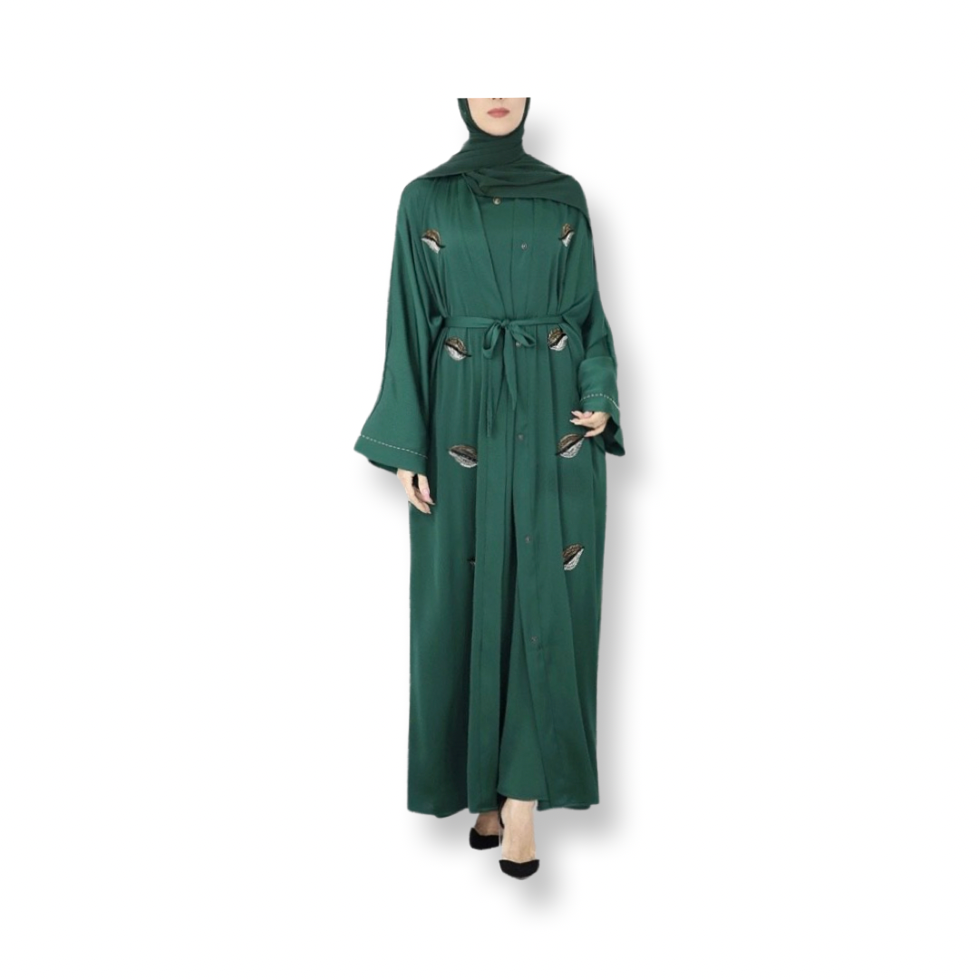 GREEN OPEN ABAYA